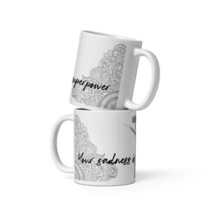 White glossy mug